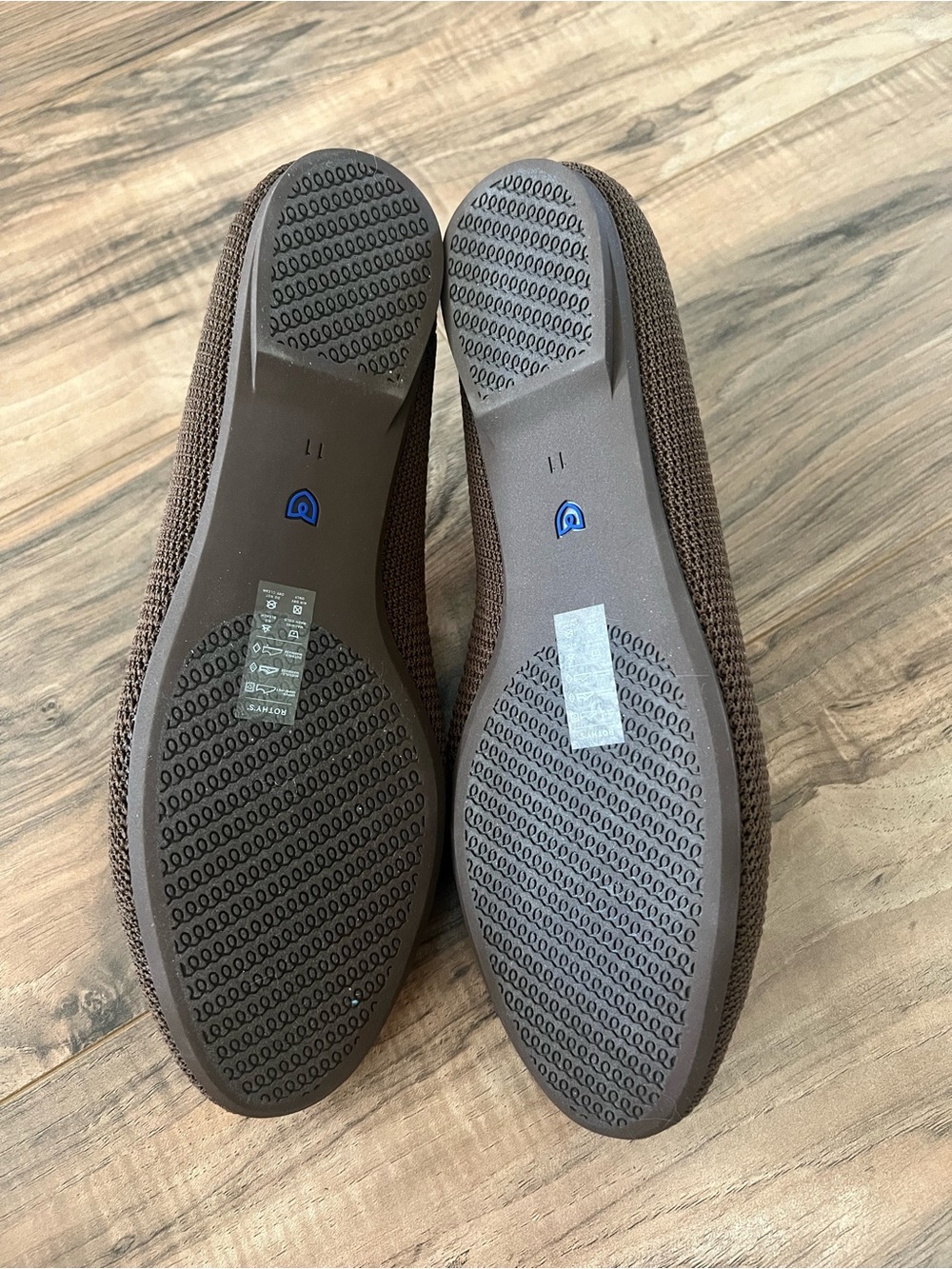 Rothy's Brown Knit Slip-On Mules with Silver Bit - Picture 4 of 4